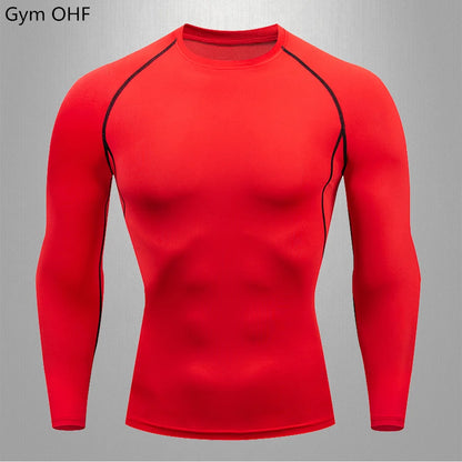 Gym Fitness T shirt Men's Short Sleeve Summer Boxing Jersey Legging Men Rashguard Compression Pants Quick Dry Tight T-shirts Men