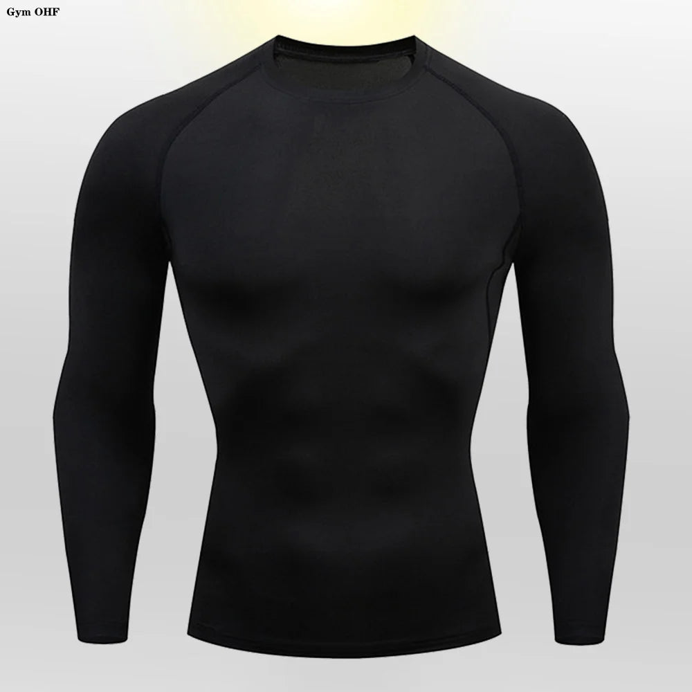 Gym Fitness T shirt Men's Short Sleeve Summer Boxing Jersey Legging Men Rashguard Compression Pants Quick Dry Tight T-shirts Men