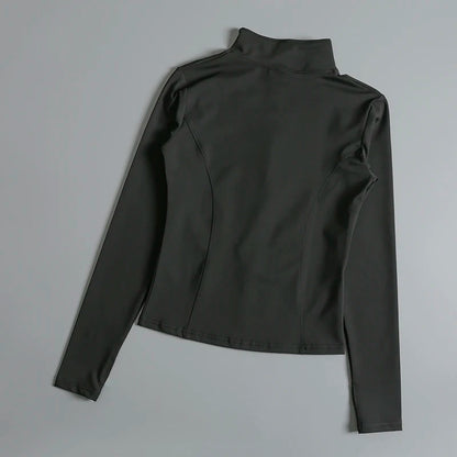 Gym Fitness Zip up Training   Running Workout Yoga Cropped Track Sport Jackets for Women